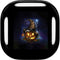 Halloween Cat and Jack O Lantern Pumpkin by Sarah Richter Galaxy Buds Live Skin