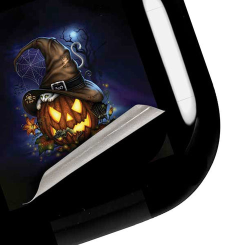 Halloween Cat and Jack O Lantern Pumpkin by Sarah Richter Galaxy Buds Live Skin