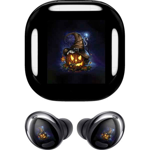 Halloween Cat and Jack O Lantern Pumpkin by Sarah Richter Galaxy Buds Pro Skin