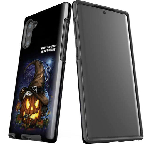 Halloween Cat and Jack O Lantern Pumpkin by Sarah Richter Galaxy Note 10 Pro Case