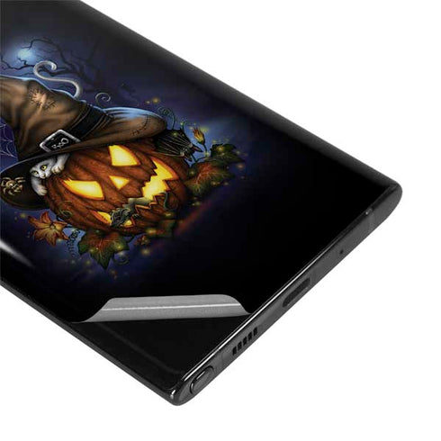 Halloween Cat and Jack O Lantern Pumpkin by Sarah Richter Galaxy Note 10 Skin