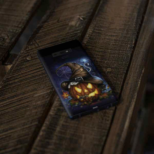 Halloween Cat and Jack O Lantern Pumpkin by Sarah Richter Galaxy Note 9 Skin