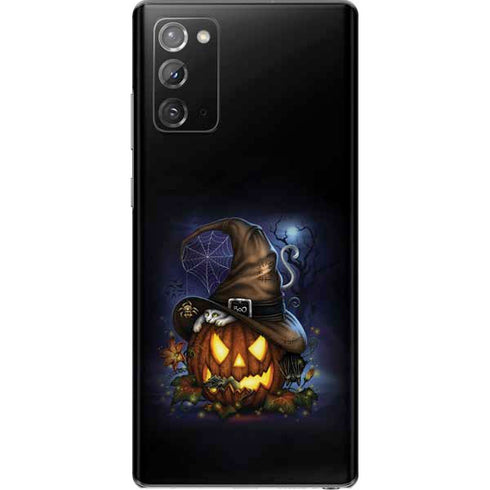 Halloween Cat and Jack O Lantern Pumpkin by Sarah Richter Galaxy Note20 5G Skin