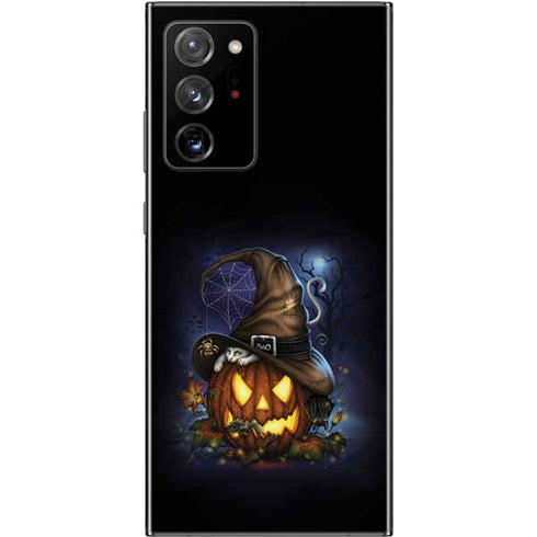 Halloween Cat and Jack O Lantern Pumpkin by Sarah Richter Galaxy Note20 Ultra 5G Skin
