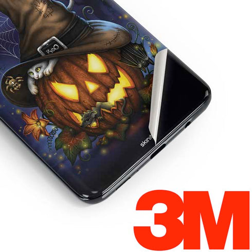 Halloween Cat and Jack O Lantern Pumpkin by Sarah Richter Galaxy S10e Skin