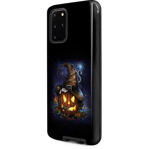 Halloween Cat and Jack O Lantern Pumpkin by Sarah Richter Galaxy S20 Plus Pro Case