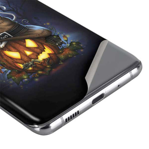 Halloween Cat and Jack O Lantern Pumpkin by Sarah Richter Galaxy S20 Plus Skin