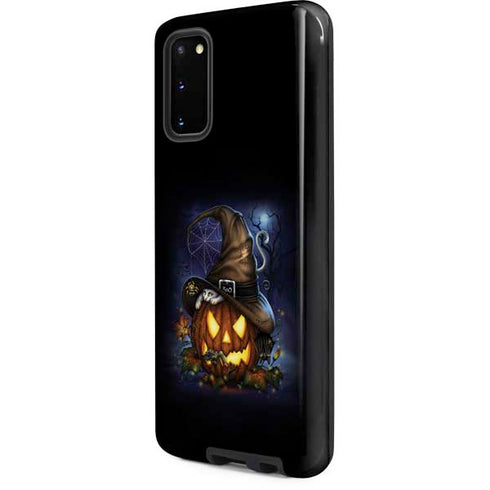 Halloween Cat and Jack O Lantern Pumpkin by Sarah Richter Galaxy S20 Pro Case