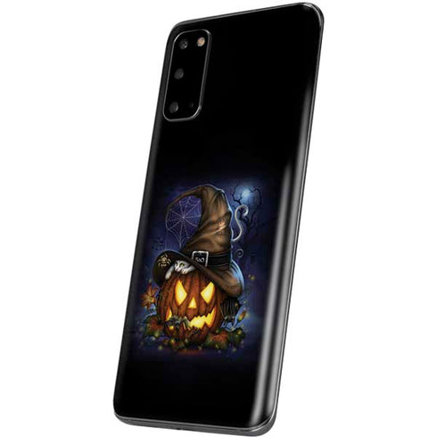 Halloween Cat and Jack O Lantern Pumpkin by Sarah Richter Galaxy S20 Skin