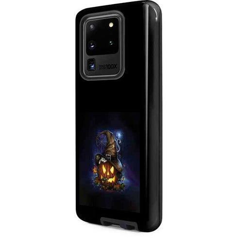 Halloween Cat and Jack O Lantern Pumpkin by Sarah Richter Galaxy S20 Ultra 5G Pro Case