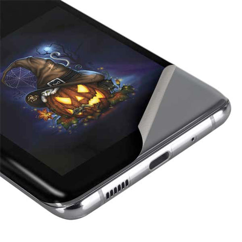 Halloween Cat and Jack O Lantern Pumpkin by Sarah Richter Galaxy S20 Ultra 5G Skin