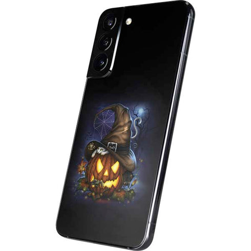 Halloween Cat and Jack O Lantern Pumpkin by Sarah Richter Galaxy S22 Plus Skin