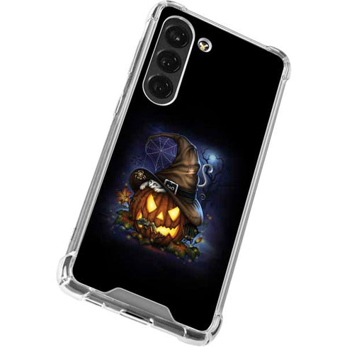 Halloween Cat and Jack O Lantern Pumpkin by Sarah Richter Galaxy S23 Clear Case