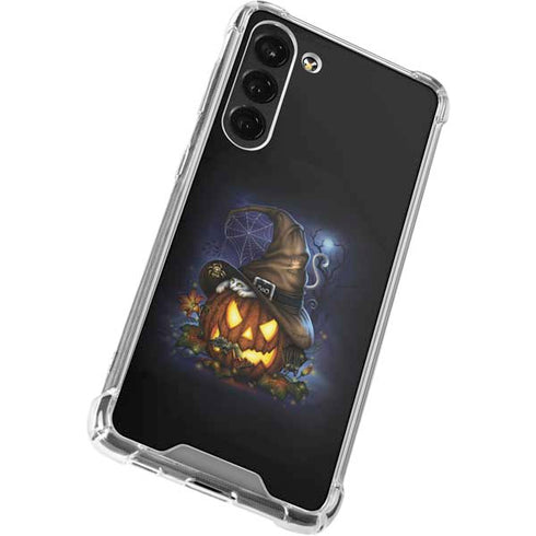 Halloween Cat and Jack O Lantern Pumpkin by Sarah Richter Galaxy S23 Plus Clear Case