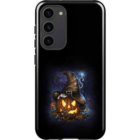 Halloween Cat and Jack O Lantern Pumpkin by Sarah Richter Galaxy S23 Plus Pro Case