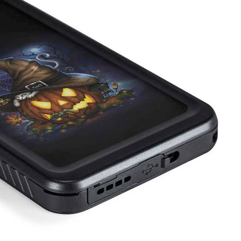 Halloween Cat and Jack O Lantern Pumpkin by Sarah Richter Galaxy S23 Plus Waterproof Case