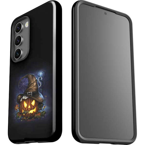 Halloween Cat and Jack O Lantern Pumpkin by Sarah Richter Galaxy S23 Pro Case