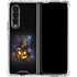 Halloween Cat and Jack O Lantern Pumpkin by Sarah Richter Galaxy Z Fold4 5G Clear Case