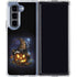 Halloween Cat and Jack O Lantern Pumpkin by Sarah Richter Galaxy Z Fold5 5G Clear Case