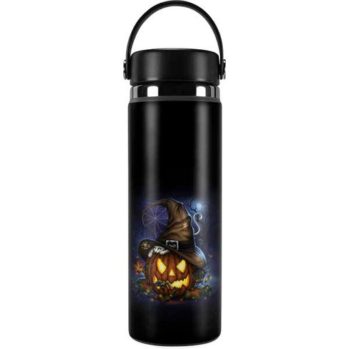 Halloween Cat and Jack O Lantern Pumpkin by Sarah Richter Hydro Flask 20oz Wide Mouth Skin