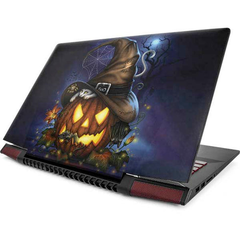 Halloween Cat and Jack O Lantern Pumpkin by Sarah Richter Lenovo IdeaPad Skin