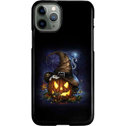 Halloween Cat and Jack O Lantern Pumpkin by Sarah Richter iPhone 11 Pro Lite Case