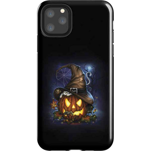 Halloween Cat and Jack O Lantern Pumpkin by Sarah Richter iPhone 11 Pro Max Impact Case