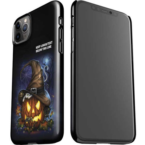 Halloween Cat and Jack O Lantern Pumpkin by Sarah Richter iPhone 11 Pro Max Lite Case