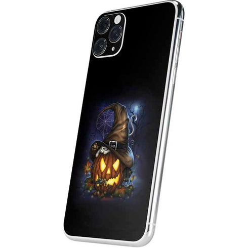 Halloween Cat and Jack O Lantern Pumpkin by Sarah Richter iPhone 11 Pro Max Skin