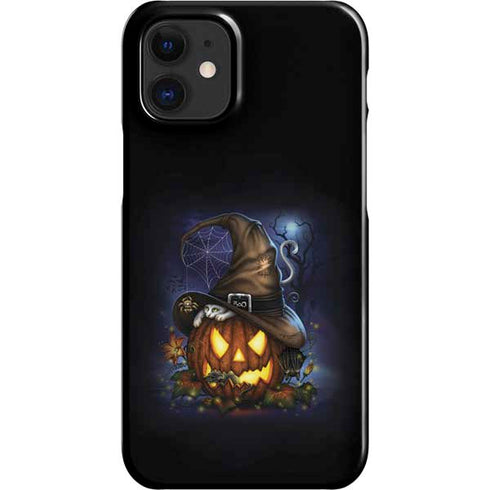 Halloween Cat and Jack O Lantern Pumpkin by Sarah Richter iPhone 12 Mini Lite Case