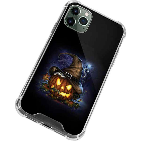 Halloween Cat and Jack O Lantern Pumpkin by Sarah Richter iPhone 12 Pro Clear Case