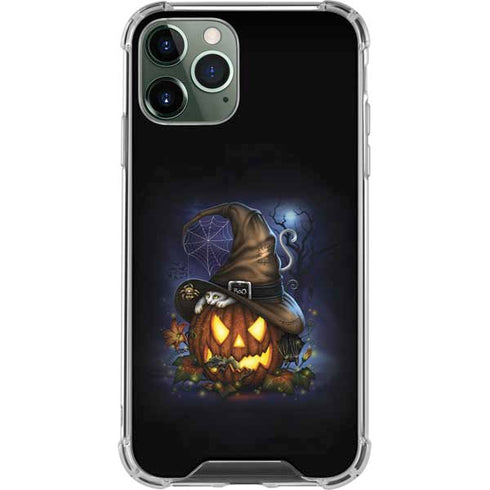 Halloween Cat and Jack O Lantern Pumpkin by Sarah Richter iPhone 12 Pro Max Clear Case