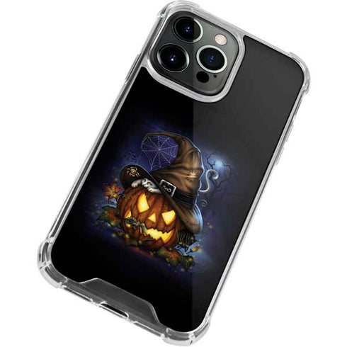 Halloween Cat and Jack O Lantern Pumpkin by Sarah Richter iPhone 13 Pro Max Clear Case