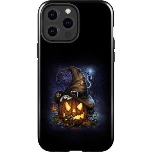 Halloween Cat and Jack O Lantern Pumpkin by Sarah Richter iPhone 13 Pro Max Impact Case