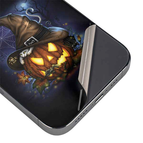 Halloween Cat and Jack O Lantern Pumpkin by Sarah Richter iPhone 13 Pro Max Skin
