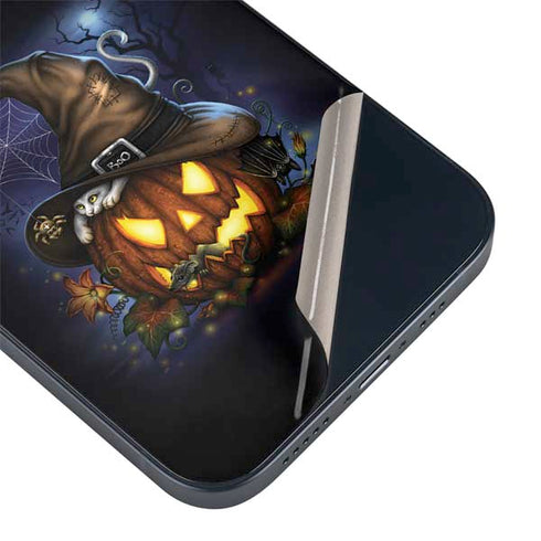 Halloween Cat and Jack O Lantern Pumpkin by Sarah Richter iPhone 13 Skin