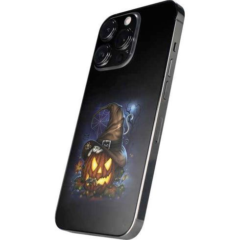 Halloween Cat and Jack O Lantern Pumpkin by Sarah Richter iPhone 14 Pro Skin