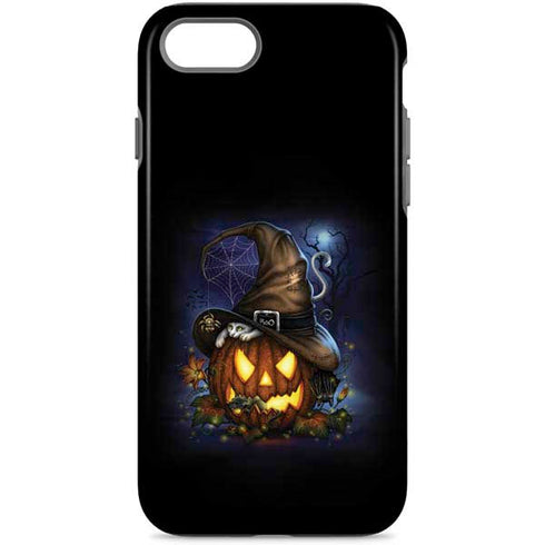 Halloween Cat and Jack O Lantern Pumpkin by Sarah Richter iPhone 8 Pro Case
