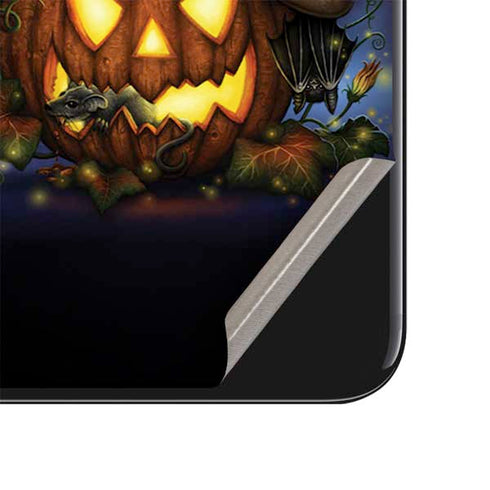 Halloween Cat and Jack O Lantern Pumpkin by Sarah Richter iPhone SE (2nd & 3rd Gen) Skin