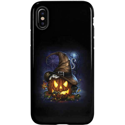 Halloween Cat and Jack O Lantern Pumpkin by Sarah Richter iPhone X Pro Case