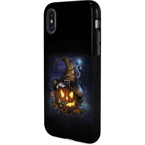 Halloween Cat and Jack O Lantern Pumpkin by Sarah Richter iPhone X Pro Case