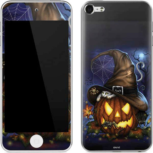 Halloween Cat and Jack O Lantern Pumpkin by Sarah Richter Apple iPod Skin