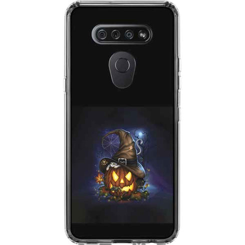 Halloween Cat and Jack O Lantern Pumpkin by Sarah Richter LG K51/Q51 Clear Case