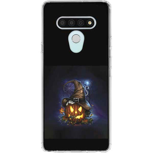 Halloween Cat and Jack O Lantern Pumpkin by Sarah Richter LG Stylo 6 Clear Case