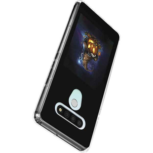 Halloween Cat and Jack O Lantern Pumpkin by Sarah Richter LG Stylo 6 Clear Case