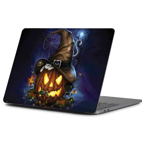 Halloween Cat and Jack O Lantern Pumpkin by Sarah Richter Apple MacBook Pro 13-inch Skin