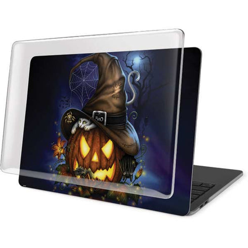 Halloween Cat and Jack O Lantern Pumpkin by Sarah Richter MacBook Pro 15in (2016-19) Case plus Skin