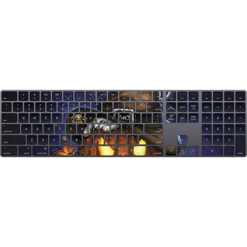Halloween Cat and Jack O Lantern Pumpkin by Sarah Richter Magic Keyboard with Numeric Keypad Skin