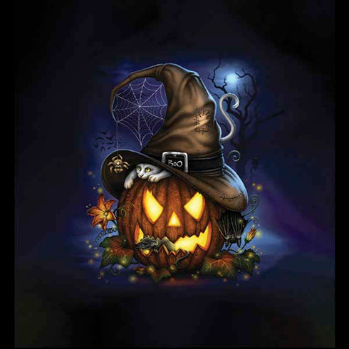 Halloween Cat and Jack O Lantern Pumpkin by Sarah Richter Moto E5 Play Skin