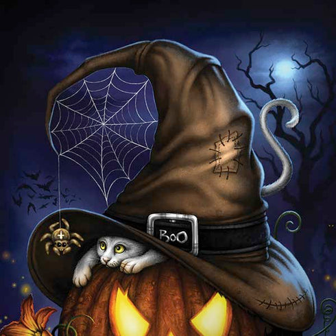 Halloween Cat and Jack O Lantern Pumpkin by Sarah Richter Moto G6 Skin